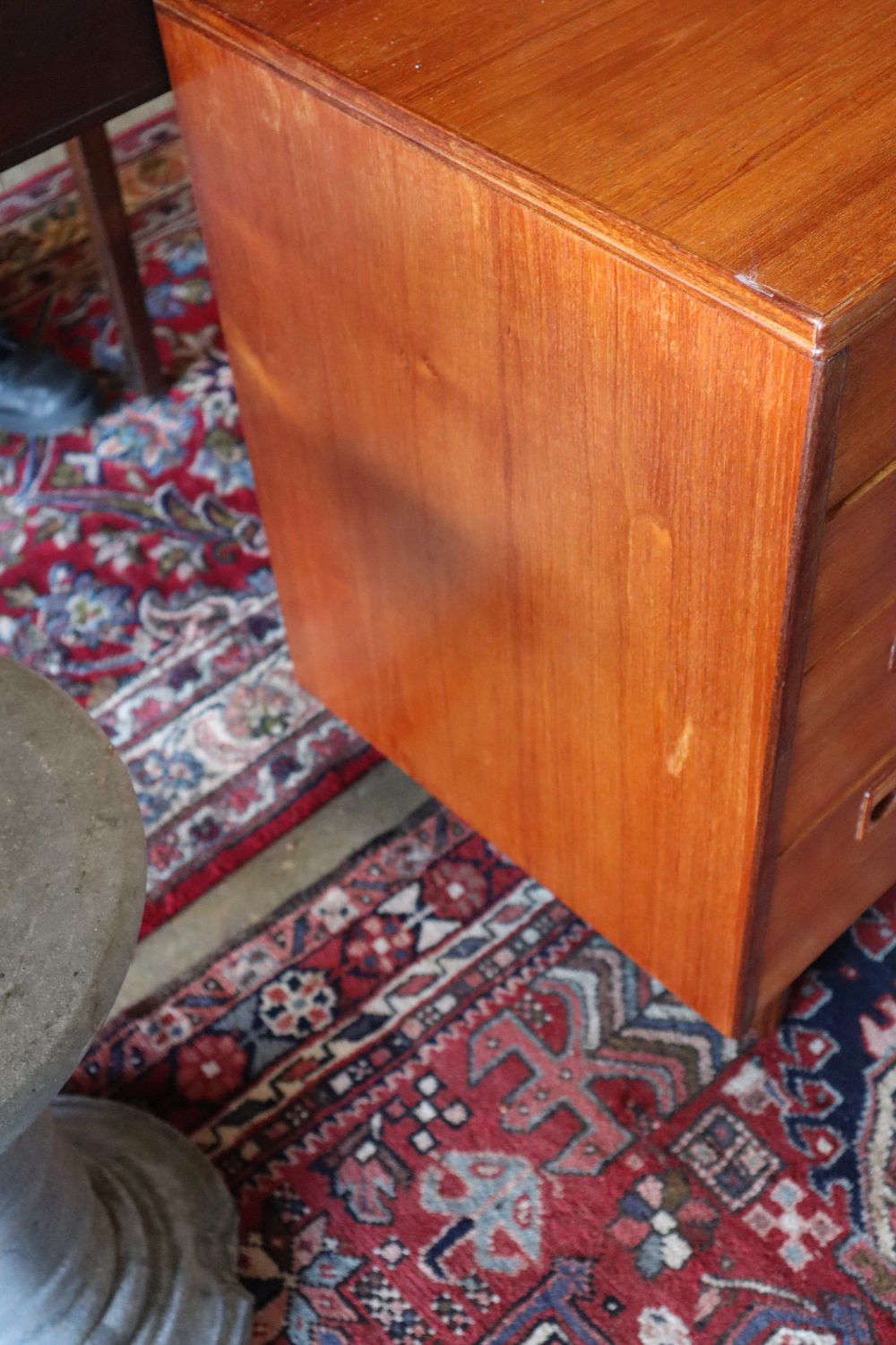 An Alfred Cox four teak drawer chest, width 84cm, depth 43cm, height 71cm